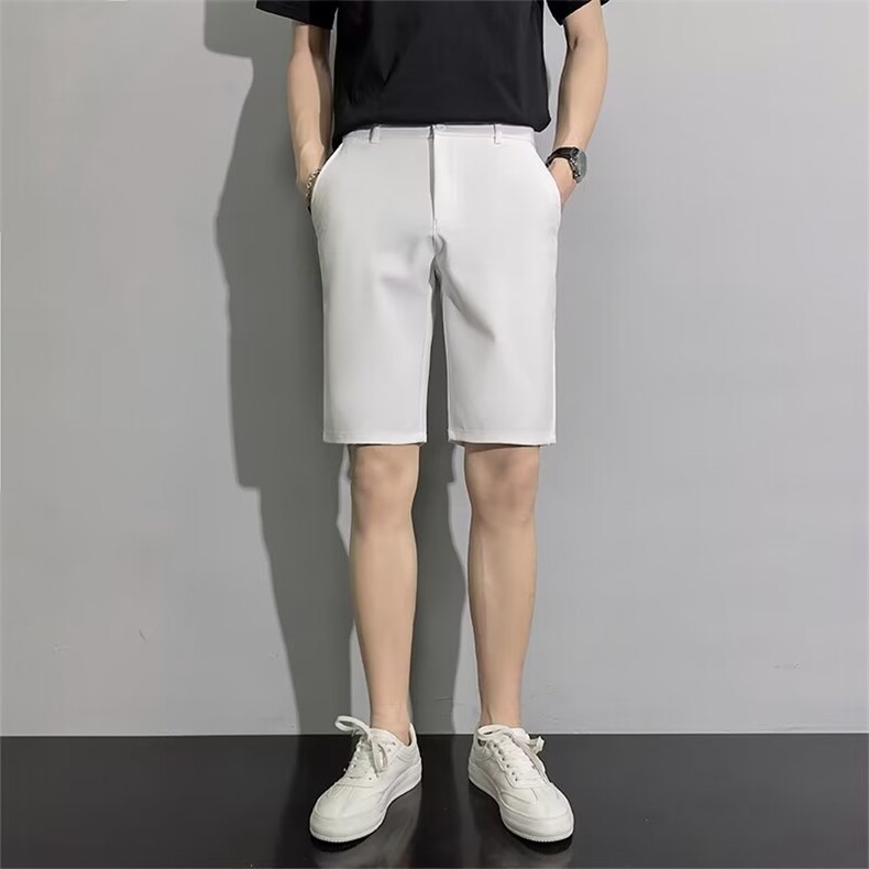 潮日系休闲印花潮流青春流行2024新款夏季纯色宽松型男短裤西裤K5,男装牛仔裤,星座1116A-2（原606A-1）