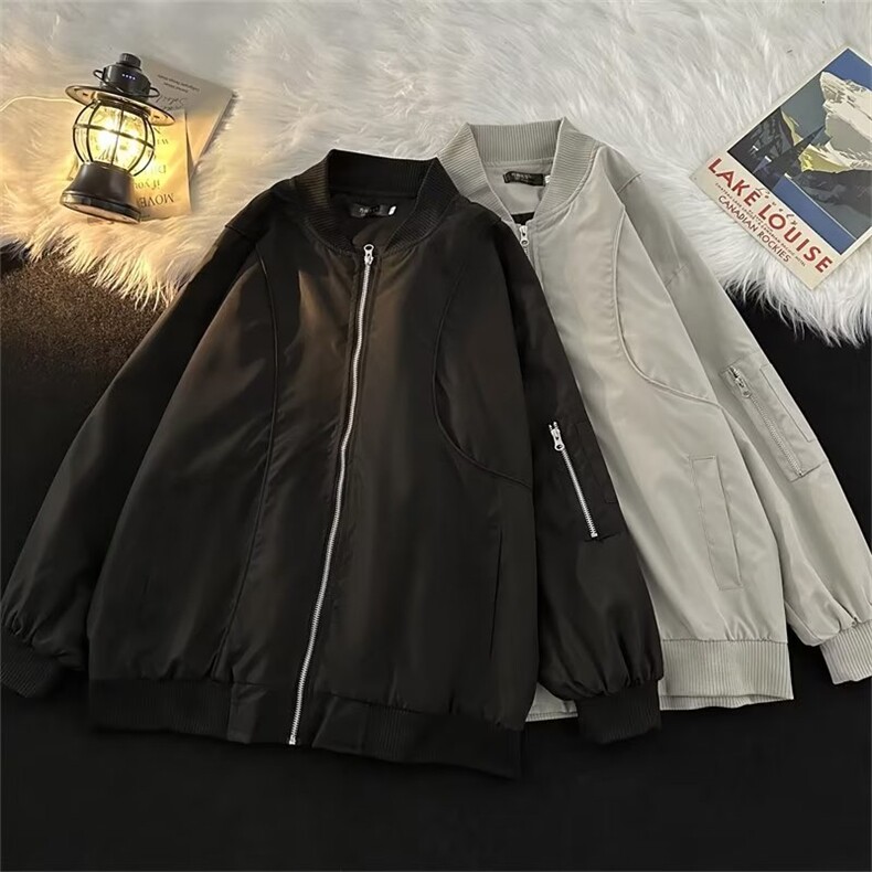 美式复古高街潮牌棒球服外套男女休闲宽松飞行员夹克上衣HJ75-p65,男装夹克,星座1008-1