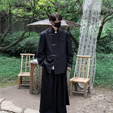 2025新中式金属搭扣设计西服男大码情侣西装外套XF77858P85控138，男装西服套装，星座227-7