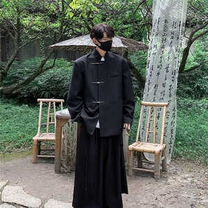 2025新中式金属搭扣设计西服男大码情侣西装外套XF77858P85控138图片