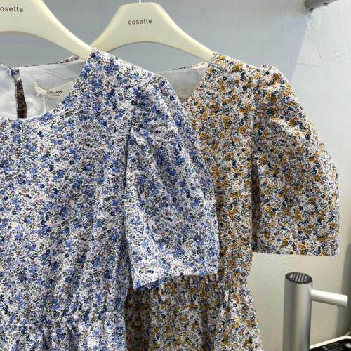 夏季新款韩版后背镂空碎花连衣裙，女装连衣裙，cosette(4F)