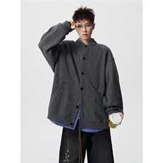WY5533-P50特控88无差价M-5XL提花开衫针织叠穿外套，女装短外套，电商D232
