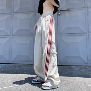 休闲裤男韩版潮流百搭裤子夏季薄款坠感阔腿拖地长裤K0049-P46图片