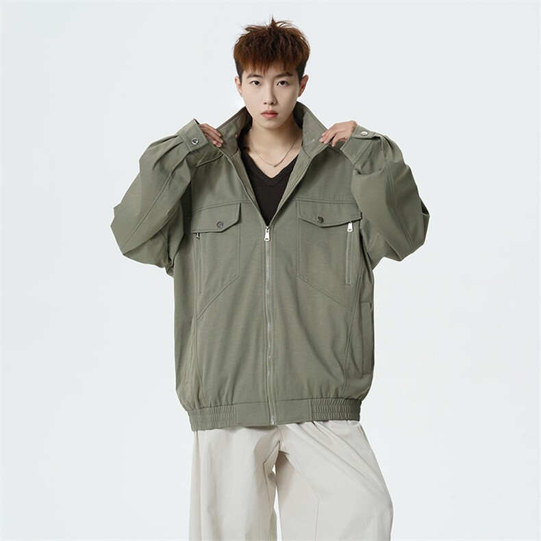 2026春新款现货立领夹克男复古上衣外套DSA157B-JK7960-特P65,男装夹克,电商A157B