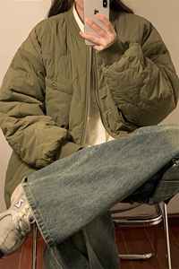 中性风黄灯葫芦燕尾服设计加绒双侧开叉棉衣男MY770104P135控168图片