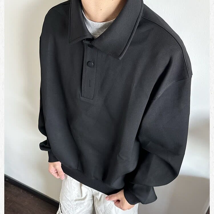 休闲男士春秋季新款痞帅宽松POLO领卫衣男WY485-P42,男装Polo衫,星座208-5