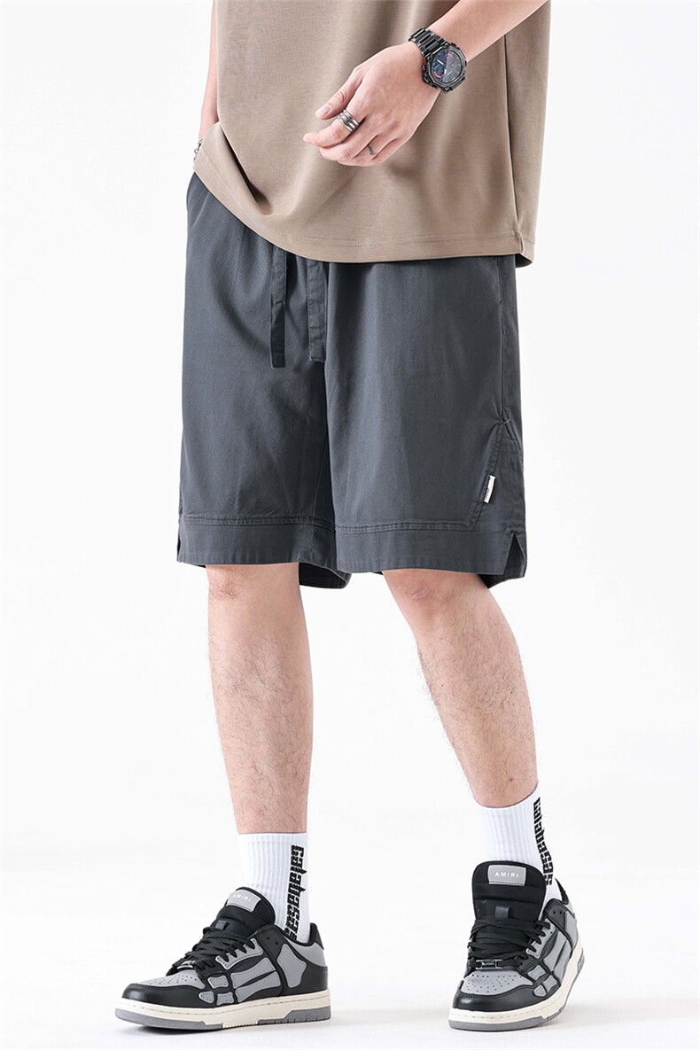 直筒阔腿裤男2025夏季新款纯色宽松修身显瘦休闲短裤320#-P52,男装牛仔裤,电商A178-1