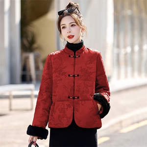 新中式G风羽绒服女2025冬新款今年流行小个子短款亮色盘扣外套图片