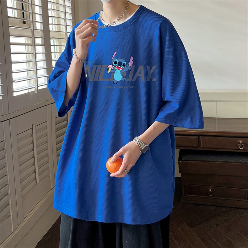 华夫格t恤男短袖男大码五分袖酒店风HT73173-P22,男装T恤,电商A040