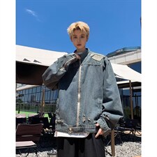 2026春秋痞帅外套男ins高街潮牌港风日系原宿风韩版潮流宽松夹克，男装夹克，四季星座505