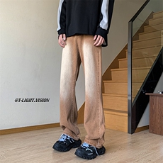 B221美式ins高街小众百搭纯色微喇牛仔裤LK22087-P55控78，男装牛仔裤，电商B221