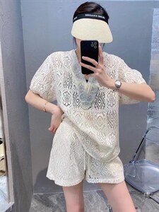 蕾丝套装图片