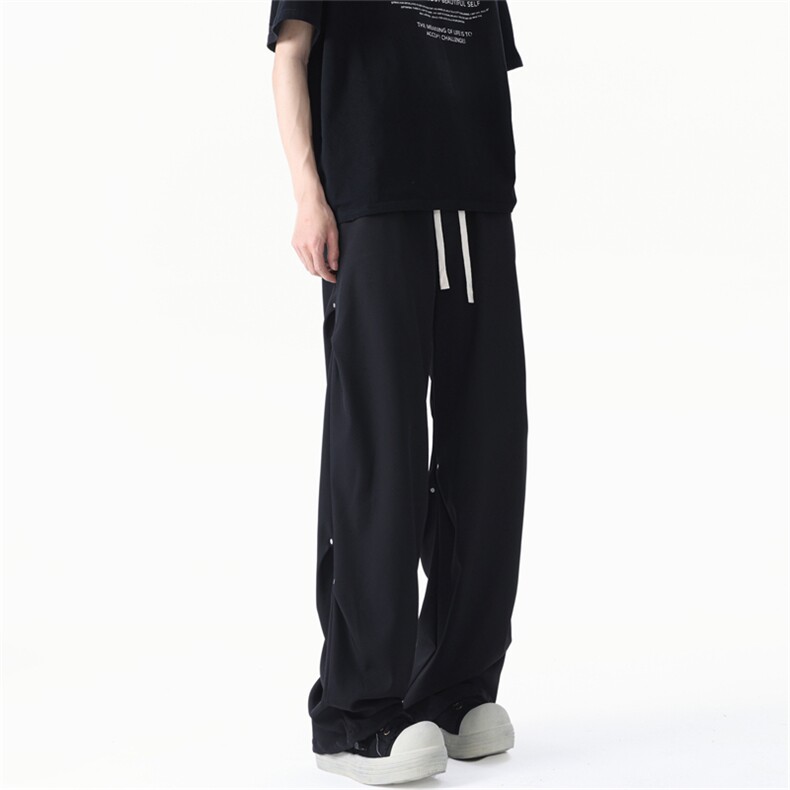黑色铆钉伐木裤工装美式高街宽松直筒休闲裤cleanfit裤子K722P55,男装休闲裤,星座506-1