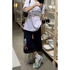 复古黑色牛仔七分裤夏季低腰直筒宽松工装中裤五分裤短裤ND3014，男装牛仔裤，星座1116A（原606A-3）