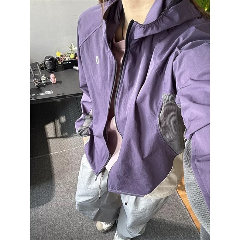 网图原版高品质户外网眼拼接透气速干连帽防晒衣男女A718-P60,男装防晒衣,星座1505