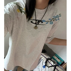 万针全刺绣解构设计260克重磅双纱纯棉高品质美式高街短袖T恤特33，男装T恤，电商A486