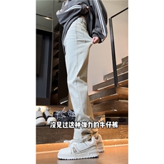 2024新款ins潮流水洗牛仔裤高街修身小脚裤B315-K23252-P50控68，男装牛仔裤，电商B315