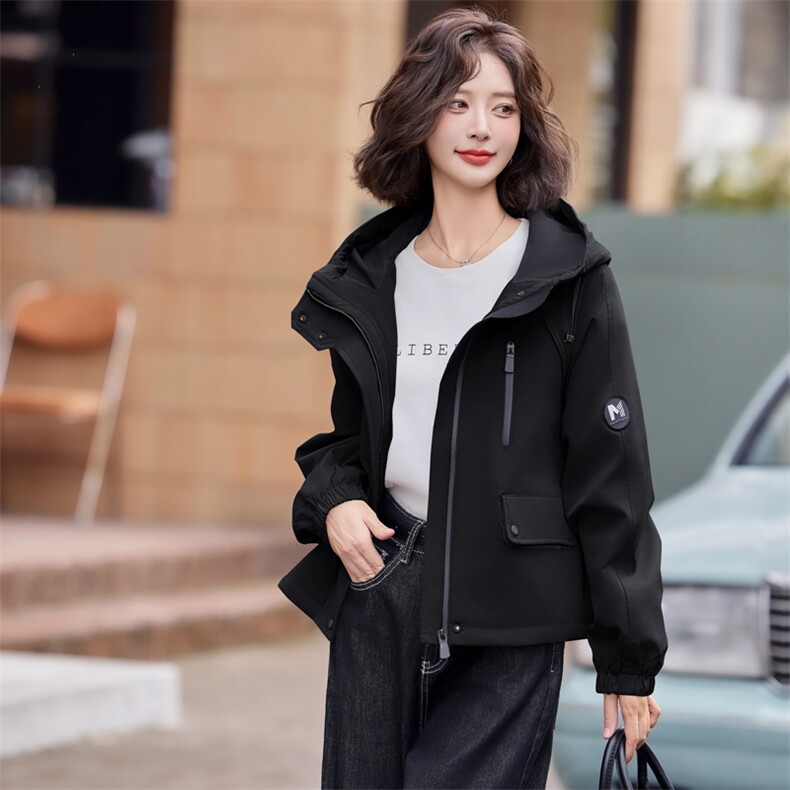 加绒加厚派克服棉服女2025冬季新款小个子宽松休闲连帽工装冲锋衣,女装派克服,慕依路