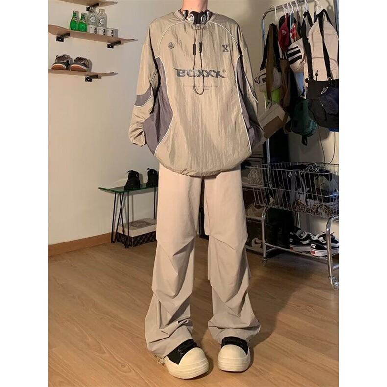 DB104-P65美式机能风套头卫衣男女春秋季拼色山系上衣-网图现货,男装卫衣,星座603-2
