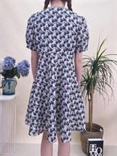 现货夏季新款盐缩肌理面料连衣裙，女装连衣裙，蘑小菇