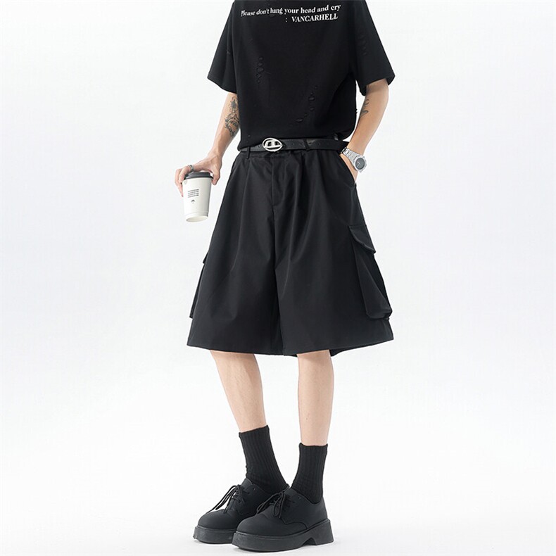 8XL-M工装西装短裤男夏季宽松大码日系痞帅高级五分裤DK26002P48,男装休闲裤,电商B312