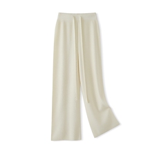 新款高腰显瘦宽松直筒休闲裤女软糯舒适针织百搭时尚四平腰带设计,女装休闲裤,万谦羊绒, 新款高腰显瘦宽松直筒休闲裤女软糯舒适针织百搭时尚四平腰带设计,女装休闲裤,万谦羊绒,