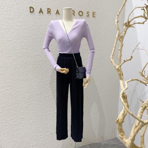 DR新款冰丝交叉上衣搭配百褶神裤套装！,女装职业装,DARA ROSE