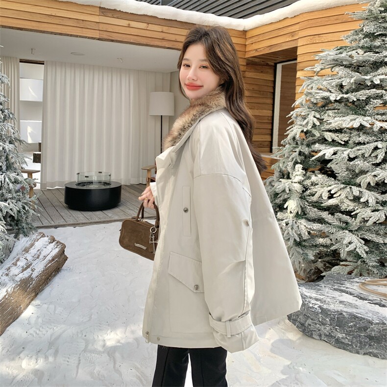 新款！毛毛保暖工装休闲派克服外套2C133-8996-P255-K378,女装派克服,2C133