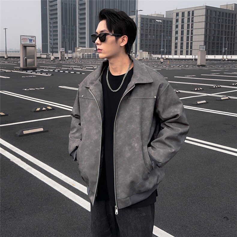 冬季加厚加棉男士皮棉衣翻领夹克棉服棉袄A266-MYPY010-P85特批,男装夹克,电商A266