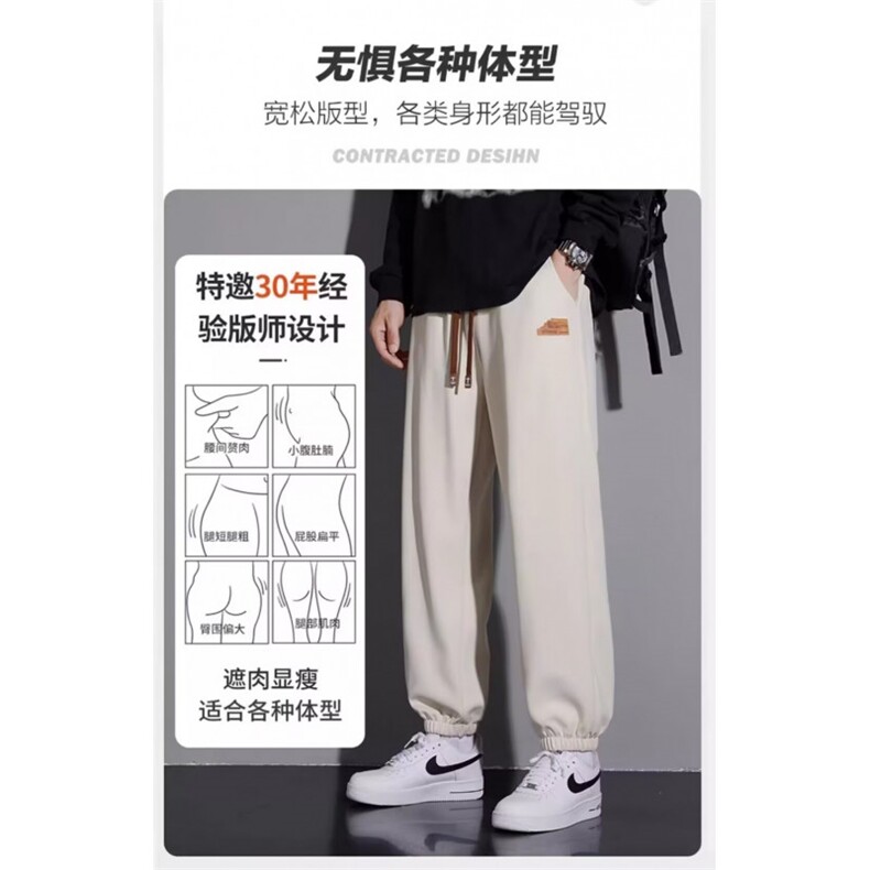 1506-1/K38081/P32优选休闲裤男士运动宽松简约纯色束脚高档直筒，男装休闲裤，星座1506-1