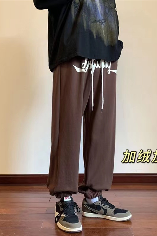 秋冬加绒加厚数据款束脚卫裤50棉50聚酯纤维XZ604-KP80JR-P65控78,男装休闲裤,星座604