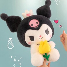小雨毛绒玩具1 抱花库洛洛