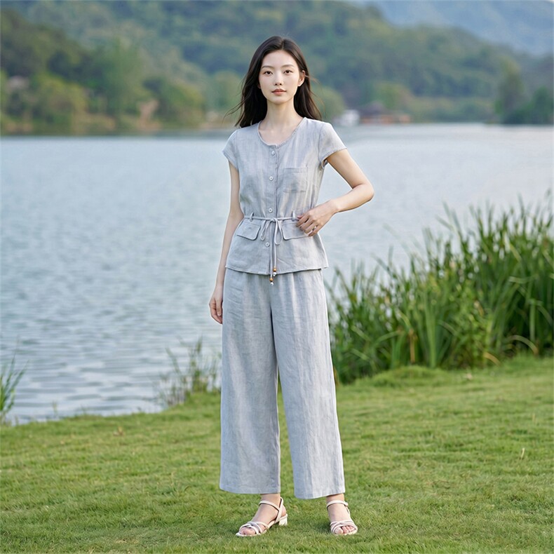 套装女夏季休闲简约时尚两件套,女装套装/套裙,曼沙奕珂