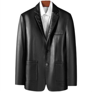 SF5097大货主推款新款真皮皮衣男绵羊皮外套西服夹克韩版修身P580，男装夹克，电商B360A（原721A）