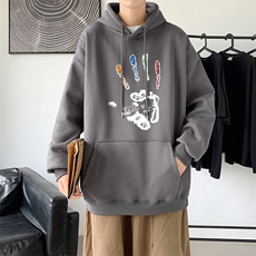 L2461P48秋冬新款卫衣男装宽松港风日系外套连帽衣服宽松卫衣，男装卫衣，星座510A-1