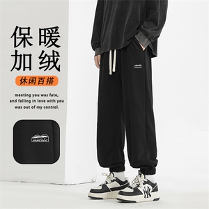 加绒裤子男秋冬款直筒裤加厚宽松休闲长裤X1652特批39加绒特批49图片