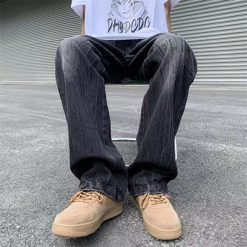青春流行ins男直筒水洗牛仔裤P40,男装牛仔裤,星座1116-2