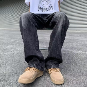 青春流行ins男直筒水洗牛仔裤 P40图片
