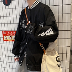 春秋2023新款ins港风复古棒球服上衣百搭宽松bf夹克潮W1744-P50，男装夹克，星座512-2