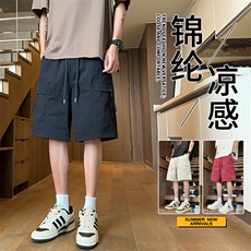 抖音品质新款宽松直筒工装百搭薄款五分裤A146-GY523特p30量大优，男装牛仔裤，HDA146