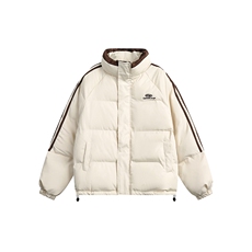 2025冬侧边条纹立领拼色印花棉服-5158控价198，男装棉衣，电商S012（CATTEE）