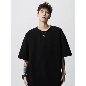 240g肌理感冰丝圆领短袖T恤男 M-5XL 特P18控38图片