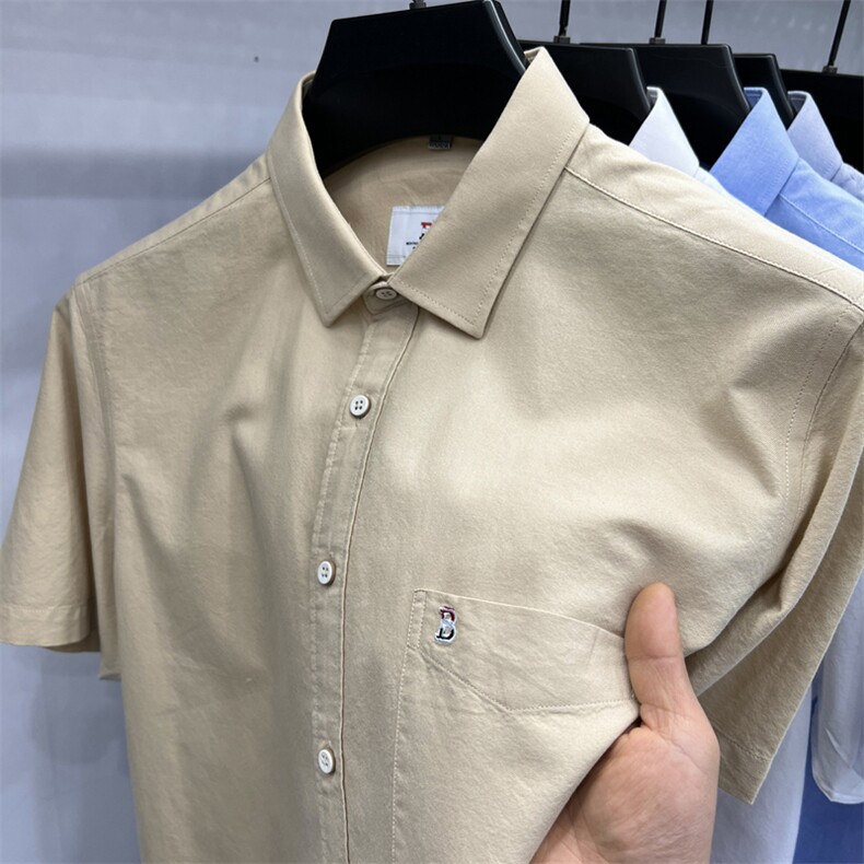 FN824816纯棉牛津纺男士短袖衬衣长期款大主推备货足图片