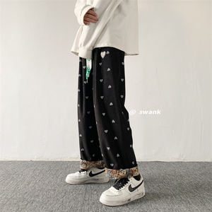 秋季灯芯绒抽绳裤子男宽松直筒休闲裤阔腿裤227-2*C502*P55控78