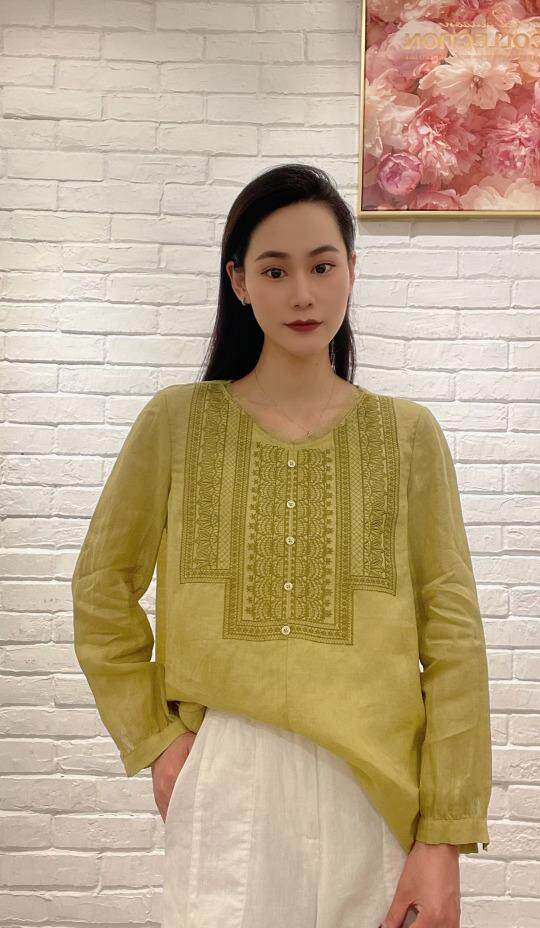 纯苎连衣裙小衫裤子裙子衬衣 时尚风 风淑女风休闲风，女装连衣裙，川哲