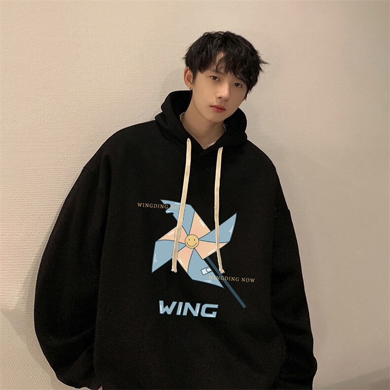 纯棉连帽卫衣男大码运动帽衫宽松薄WY2112-P35,男装卫衣,电商A040