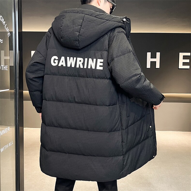 长款男羽绒服华夫格加厚连帽外套特批160元A313-YR8816-P160,男装羽绒服,电商A313