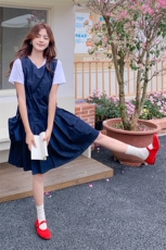 2025夏装新款休闲牛仔连衣裙1C071-2517-P145-K208，女装连衣裙，1C071-1