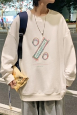 S6171-P28加绒款-P33秋季圆领卫衣男大码韩版宽松长袖外套，男装卫衣，电商A040