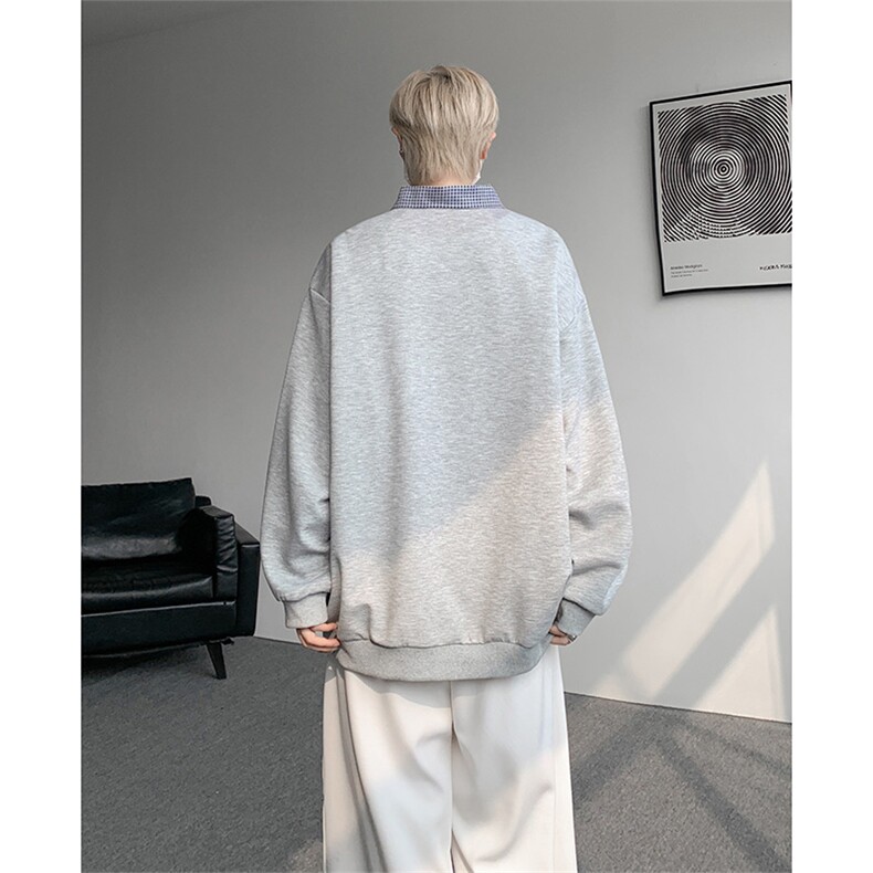 现货WY10145-特P48加绒P55秋冬设计感宽松大码卫衣男上衣外套,女装短外套,电商A059
